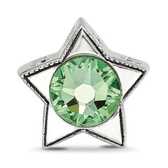 Sterling Silver Reflections Preciosa Crystal August Birthstone Star Bead