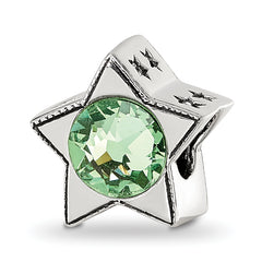 Sterling Silver Reflections Preciosa Crystal August Birthstone Star Bead