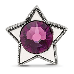 Sterling Silver Reflections Preciosa Crystal Febuary Birthstone Star Bead