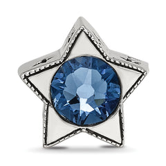 Sterling Silver Reflections Preciosa Crystal December Birthstone Star Bead