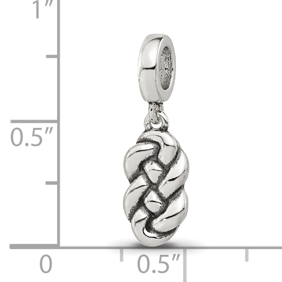 Sterling Silver Reflections Polished Braided Knot Family Dangle Bead