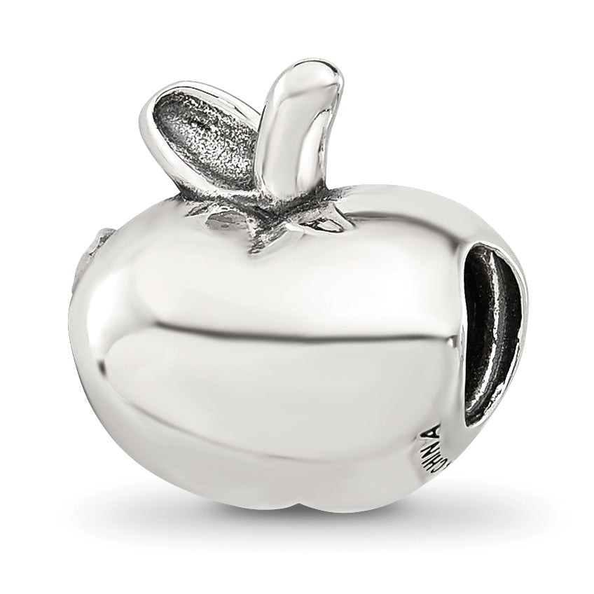 Sterling Silver Reflections Polished Apple Bead