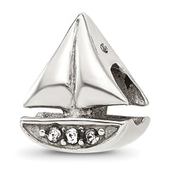 Sterling Silver Reflections Swarovski Crystal Sailboat Bead