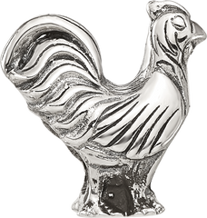 Sterling Silver Reflections Polished Rooster Bead