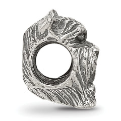 Sterling Silver Reflections Antiqued Tiger Head Bead