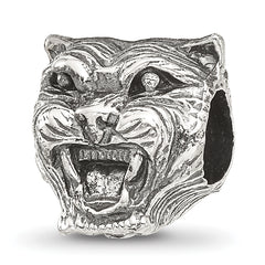 Sterling Silver Reflections Antiqued Tiger Head Bead