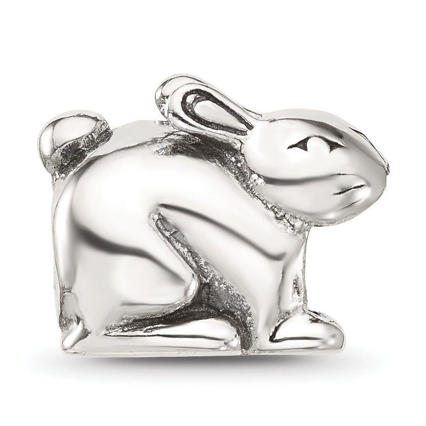 Sterling Silver Reflections Antiqued Rabbit Bead