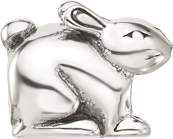 Sterling Silver Reflections Antiqued Rabbit Bead