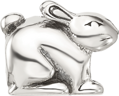 Sterling Silver Reflections Antiqued Rabbit Bead