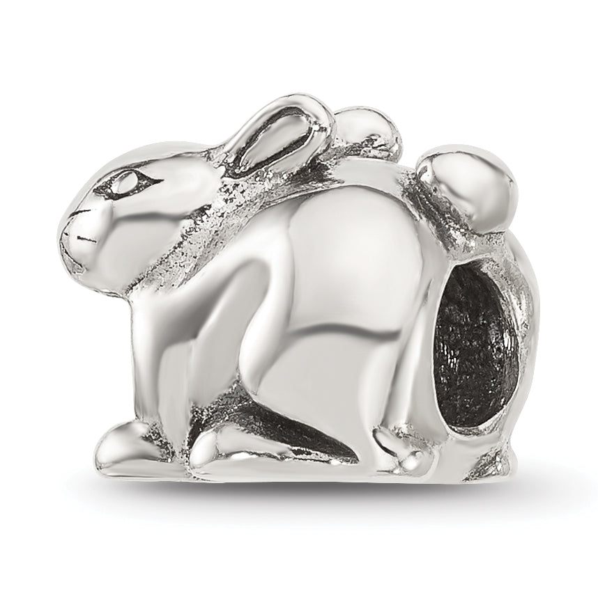 Sterling Silver Reflections Antiqued Rabbit Bead