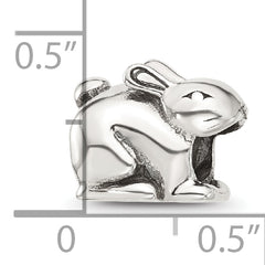 Sterling Silver Reflections Antiqued Rabbit Bead