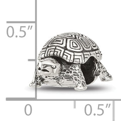 Sterling Silver Reflections Antiqued Turtle Bead