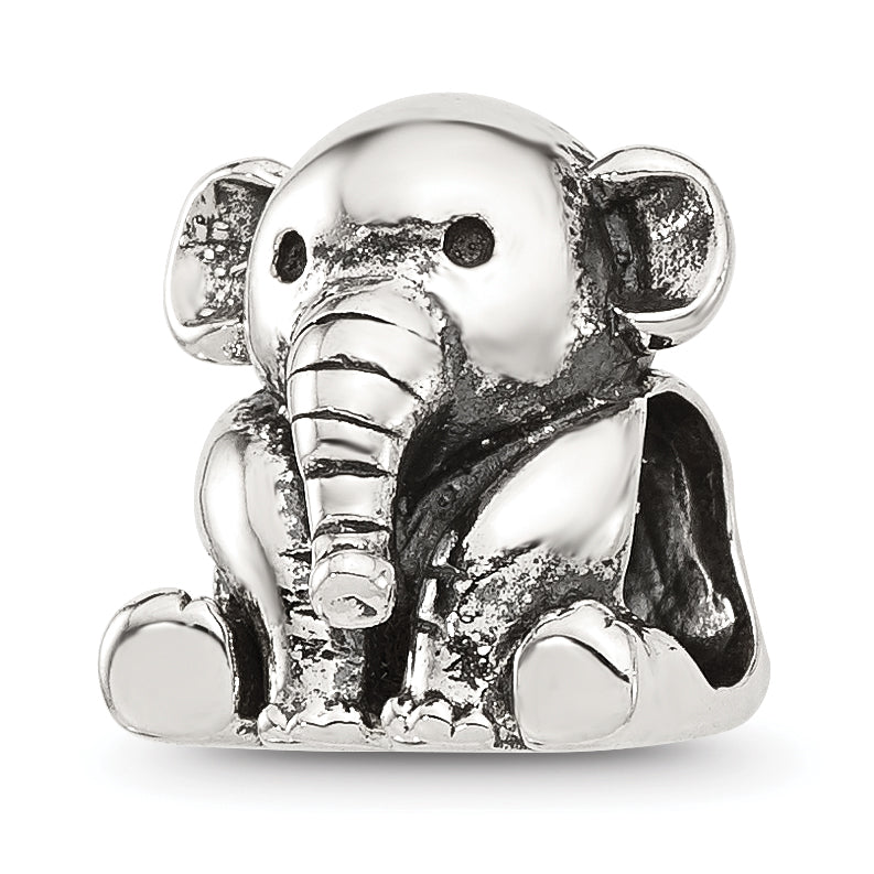 Sterling Silver Reflections Sitting Elephant Bead