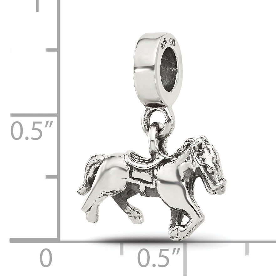 Sterling Silver Reflections Horse Dangle Bead