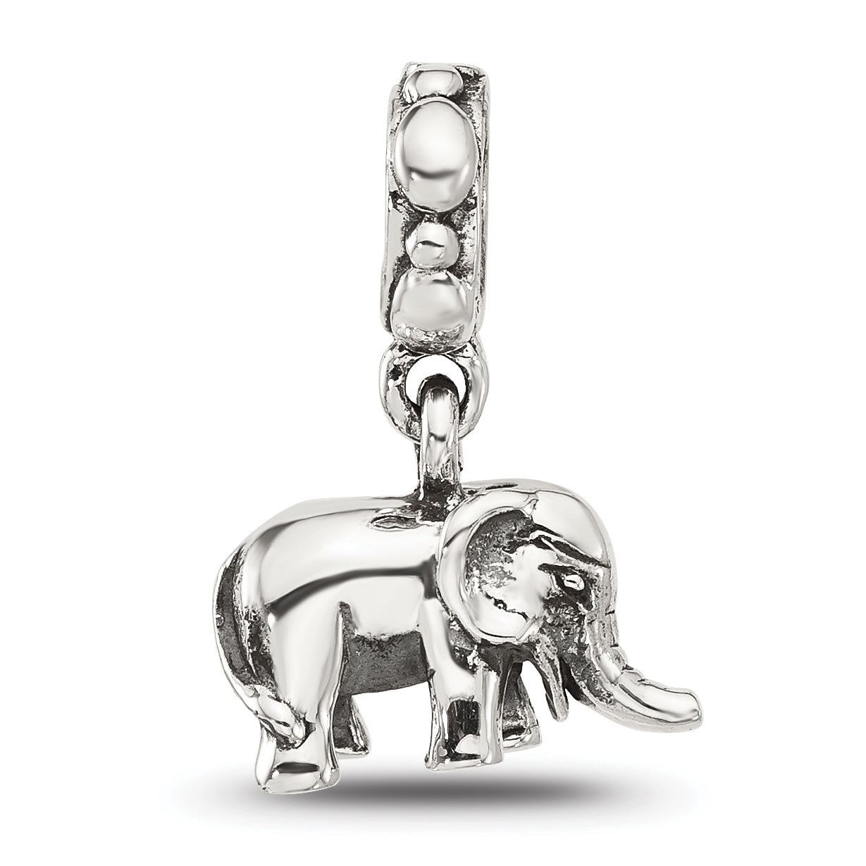 Sterling Silver Reflections Elephant Dangle Bead