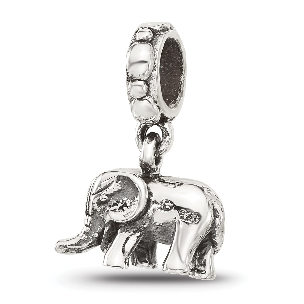 Sterling Silver Reflections Elephant Dangle Bead