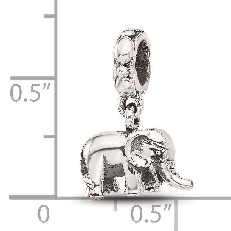 Sterling Silver Reflections Elephant Dangle Bead