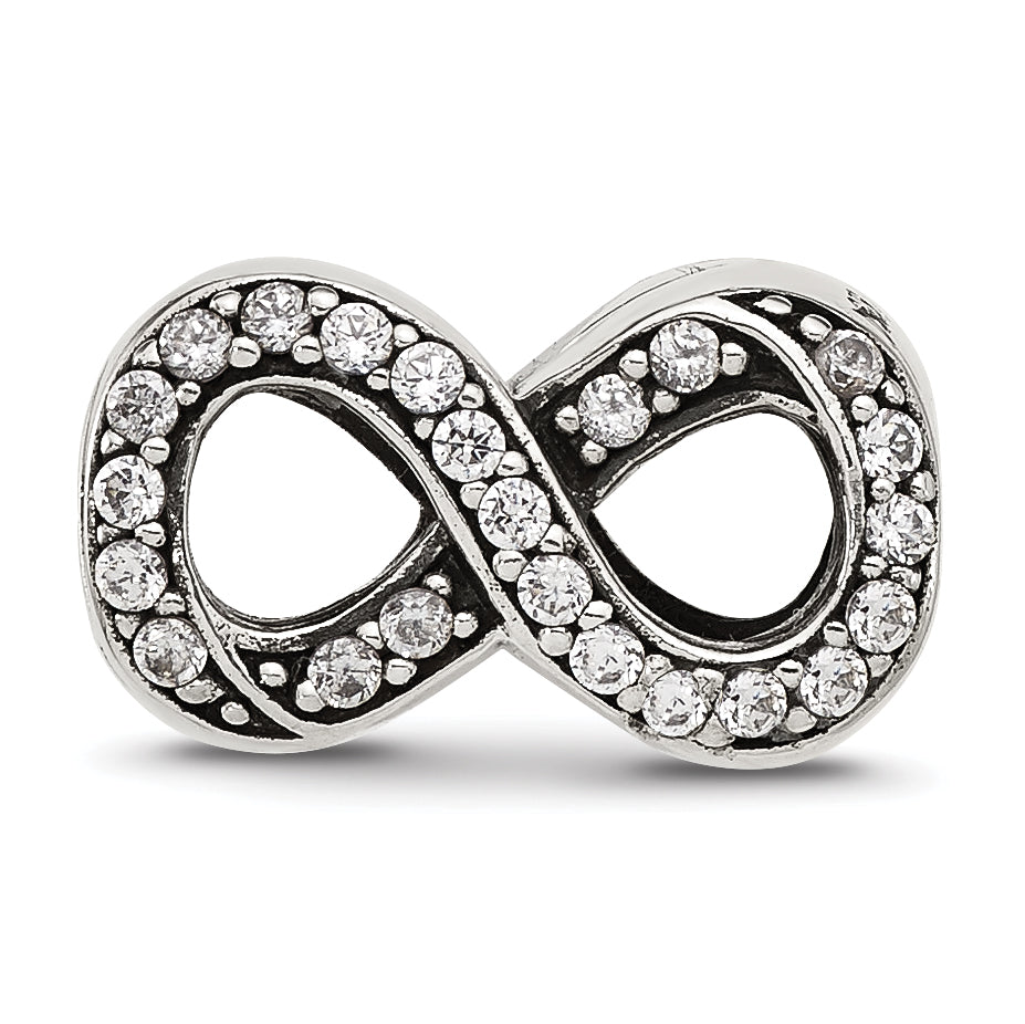 Sterling Silver Reflections CZ Infinity Bead