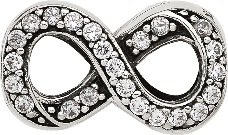 Sterling Silver Reflections CZ Infinity Bead