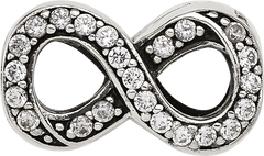 Sterling Silver Reflections CZ Infinity Bead