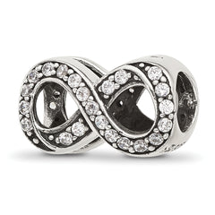 Sterling Silver Reflections CZ Infinity Bead