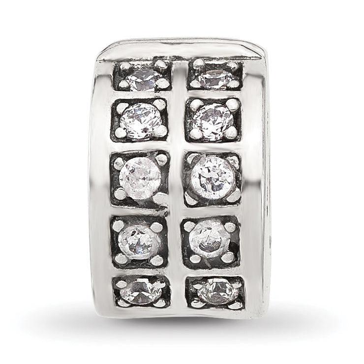 Sterling Silver Reflections CZ Clip Bead