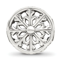 Sterling Silver Reflections Snowflake Circle Bead