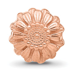 Sterling Silver Reflections Rose Gold-plated Floral Daisy Bead