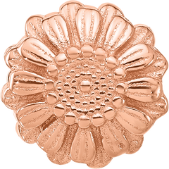 Sterling Silver Reflections Rose Gold-plated Floral Daisy Bead