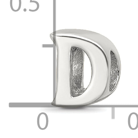 Sterling Silver Reflections Letter D Bead