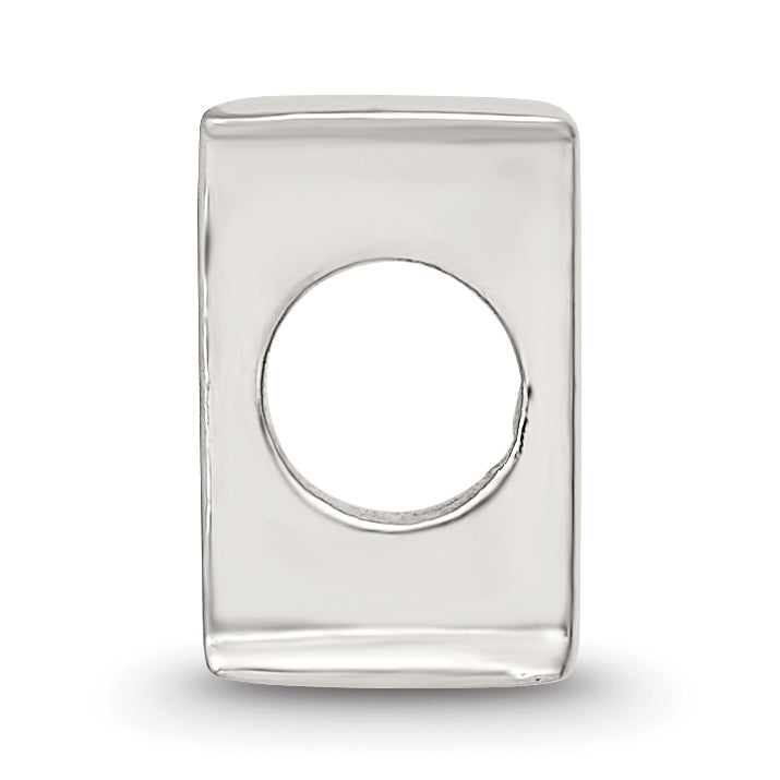 Sterling Silver 925 Reflections Letter I Bead with Polished Finish