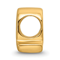 Sterling Silver Gold-plated Reflections Letter Q Bead