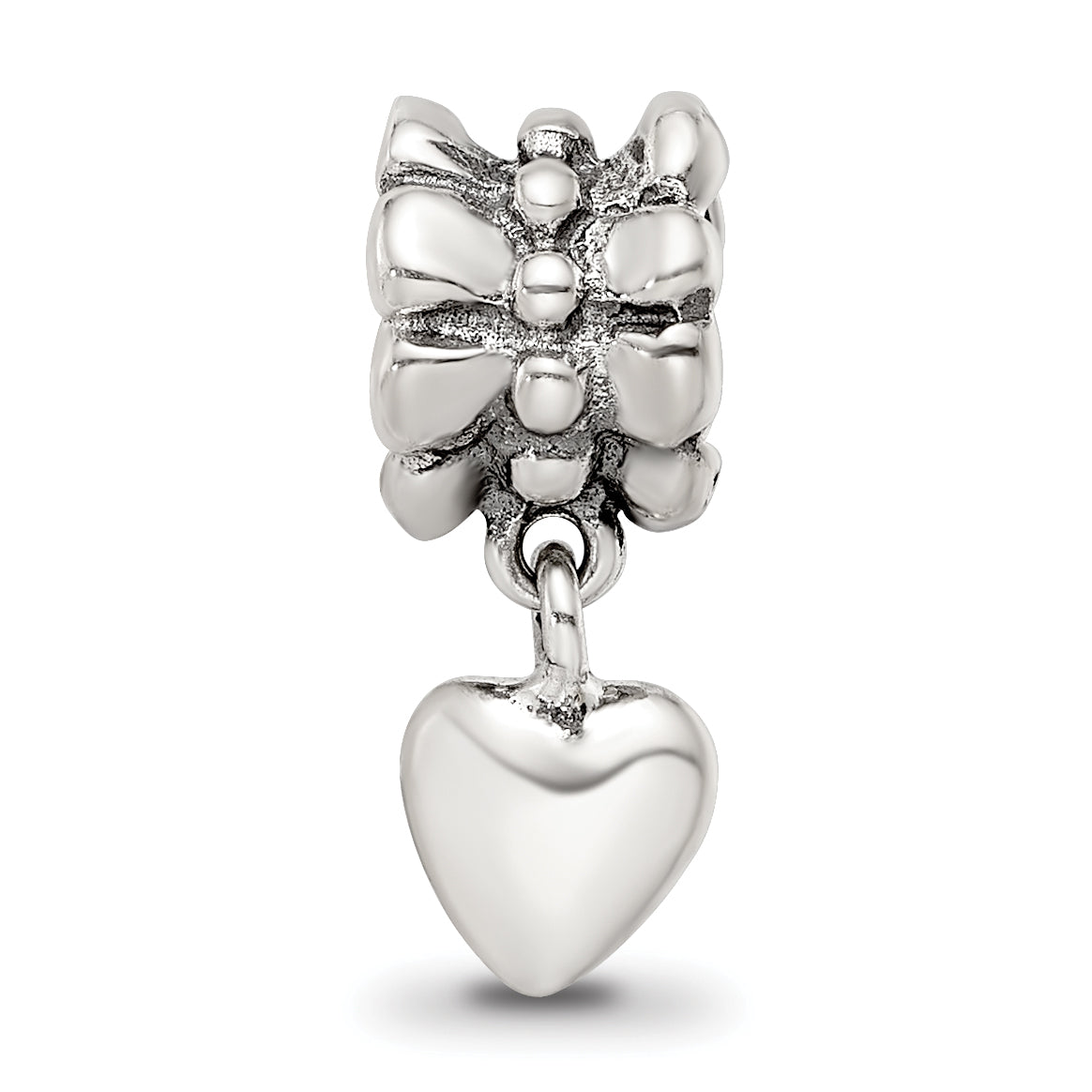 Sterling Silver Reflections Heart Dangle Bead