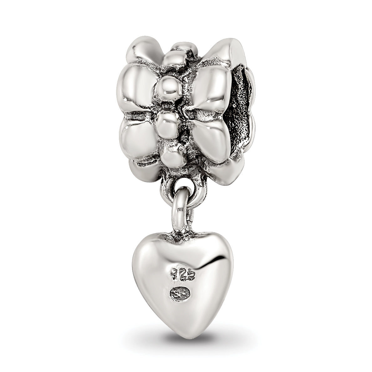 Sterling Silver Reflections Heart Dangle Bead