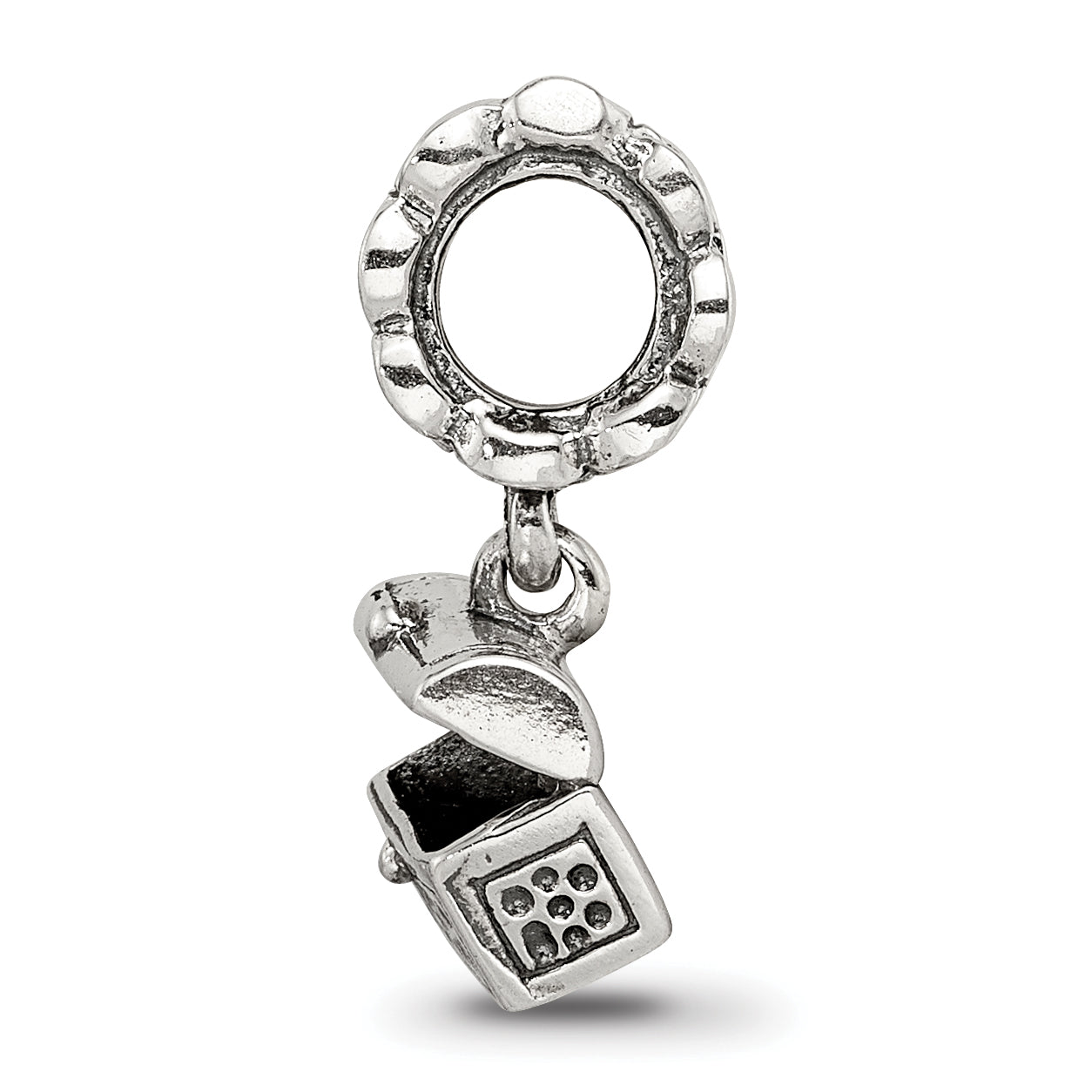 Sterling Silver Reflections Treasure Chest Dangle Bead