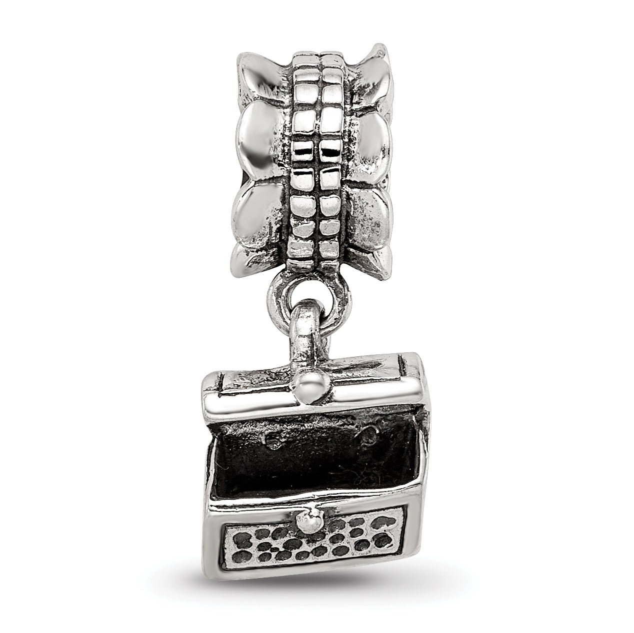 Sterling Silver Reflections Treasure Chest Dangle Bead