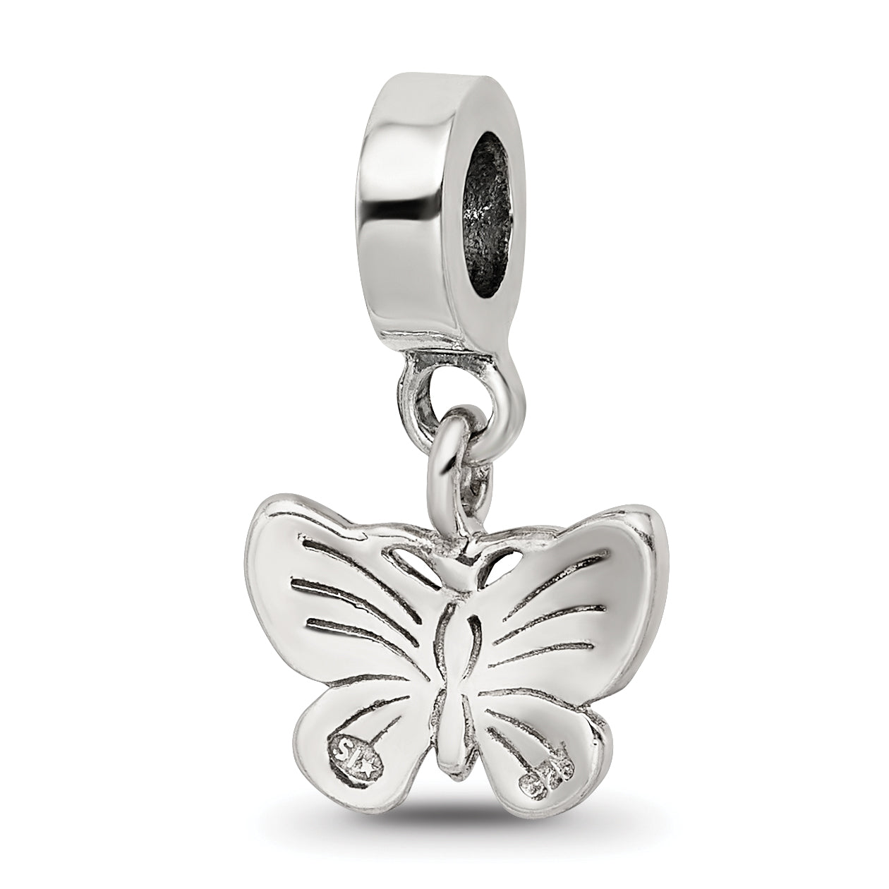 Sterling Silver Reflections Butterfly Dangle Bead