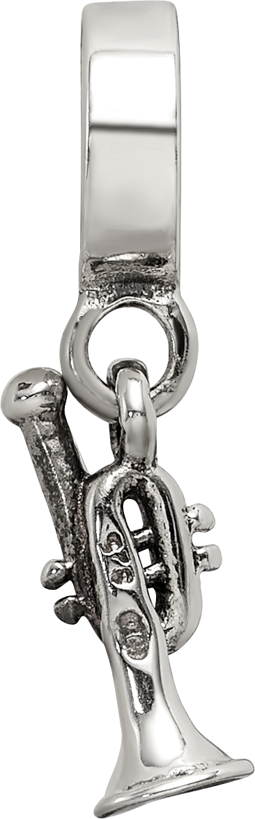 Sterling Silver Reflections Trumpet Dangle Bead