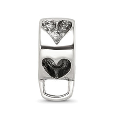 Sterling Silver Reflections Heart w/Loop for Click-on Bead