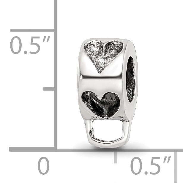 Sterling Silver Reflections Heart w/Loop for Click-on Bead