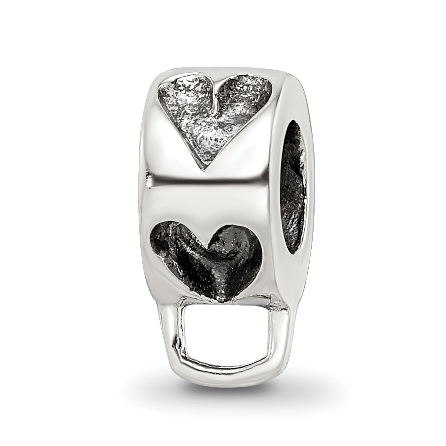 Sterling Silver Reflections Heart w/Loop for Click-on Bead