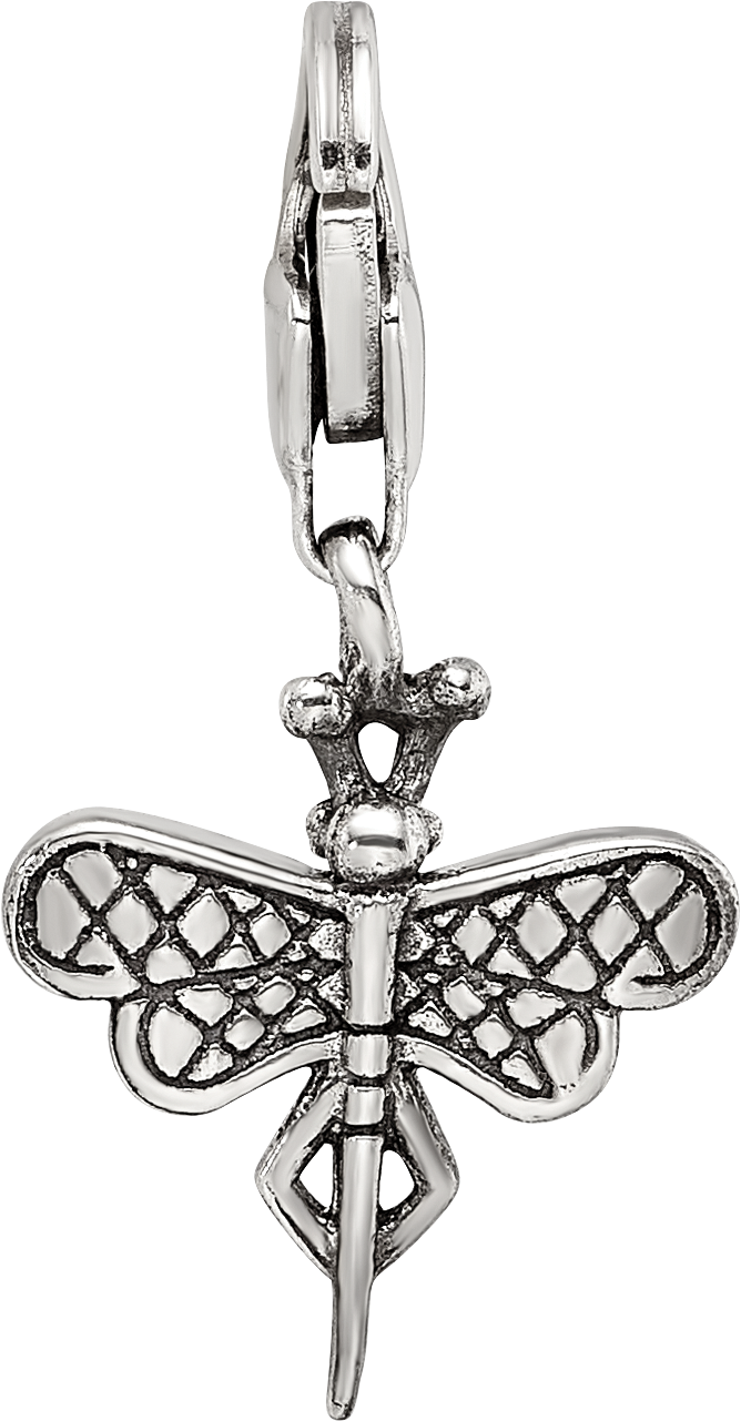 Sterling Silver Reflections Dragonfly Click-on for Bead