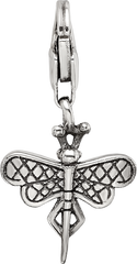 Sterling Silver Reflections Dragonfly Click-on for Bead