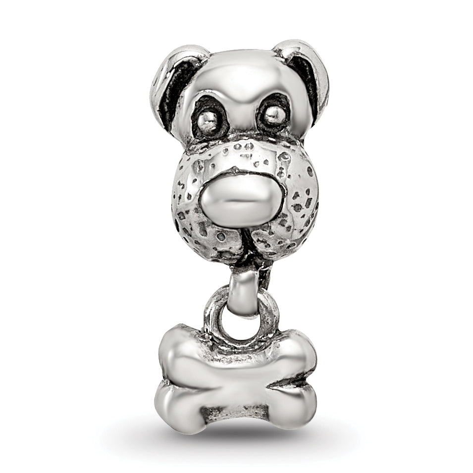 Sterling Silver Reflections Kids Dog & Bone Bead