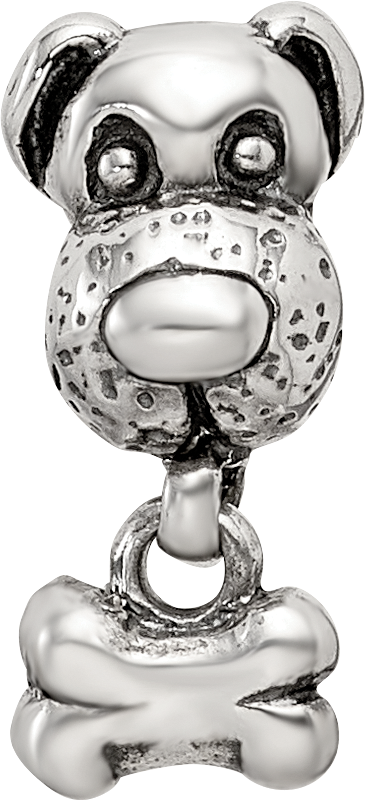 Sterling Silver Reflections Kids Dog & Bone Bead