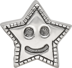 Sterling Silver Reflections Kids Smiley Star Bead