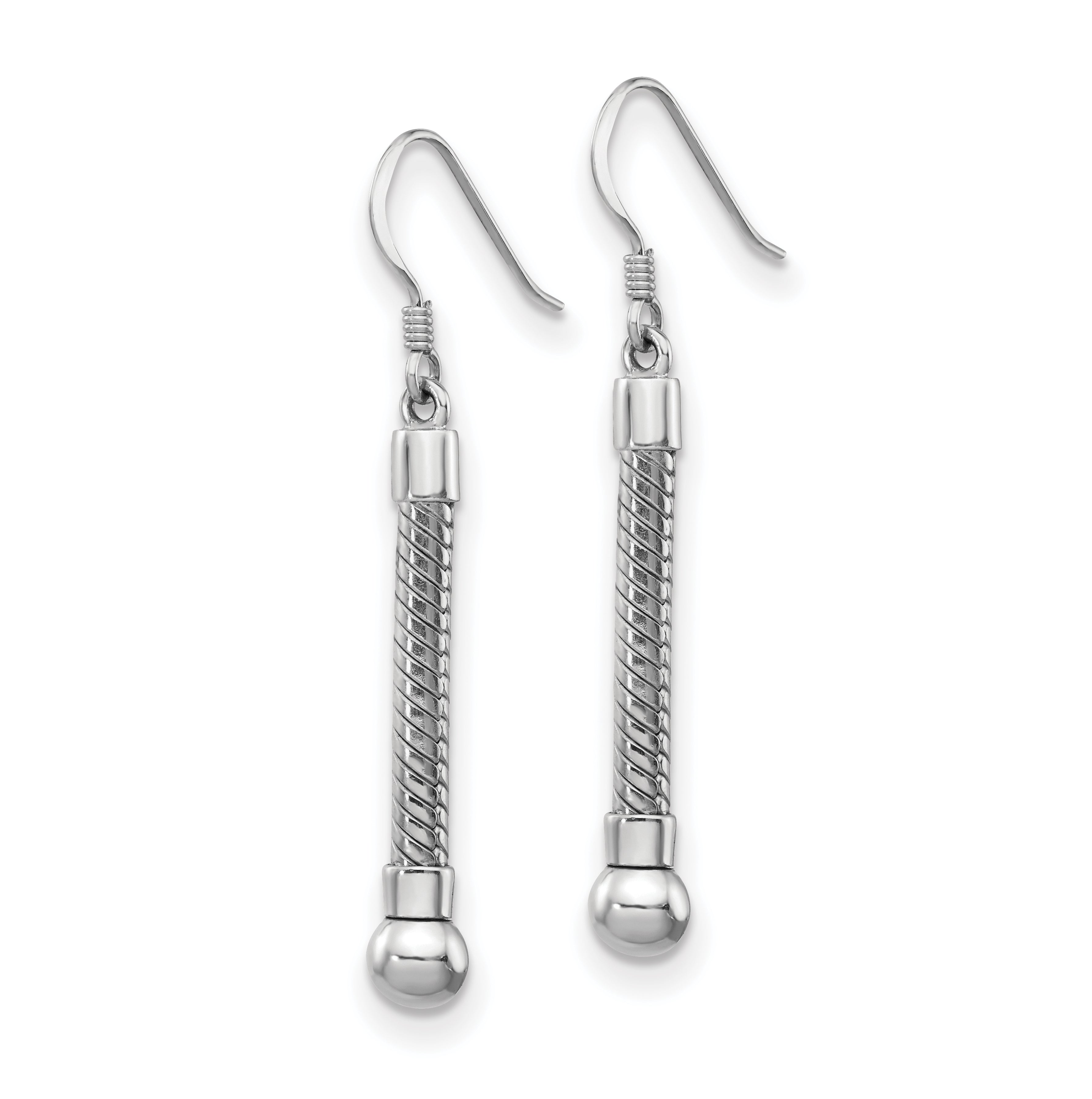 Sophia Jewelers Polished 925 Sterling Silver Drop Earrings with Themed Beads