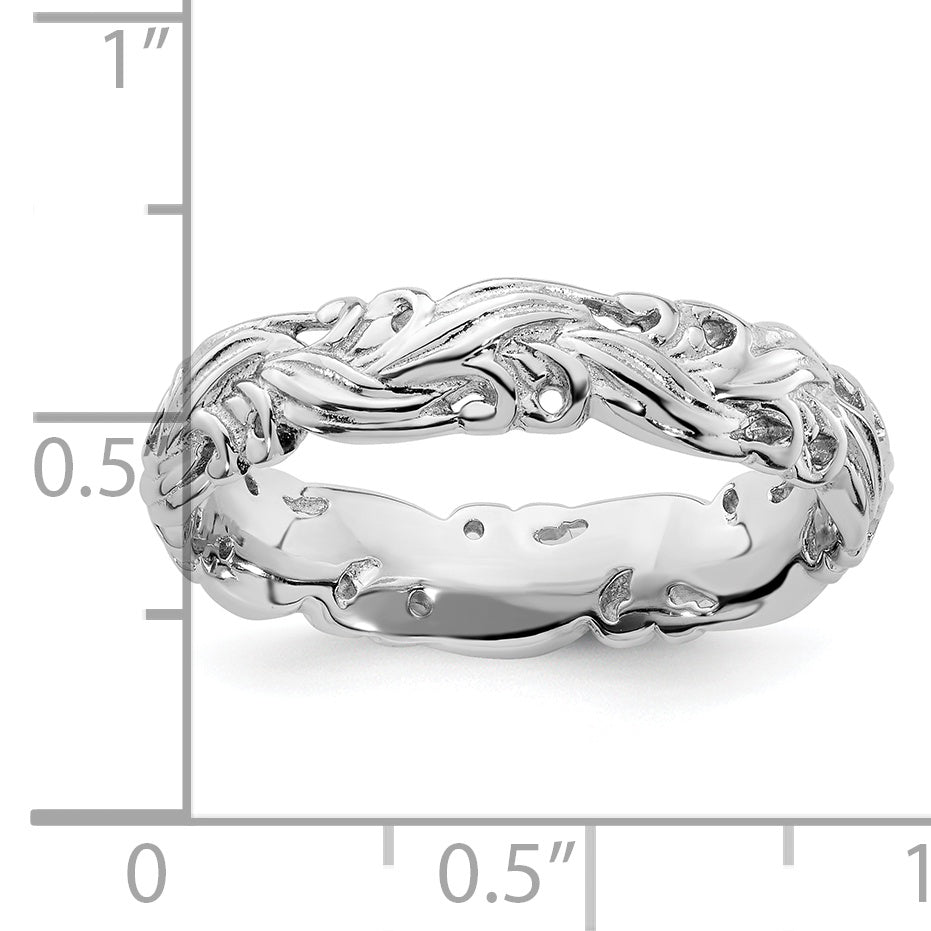 Sterling Silver Stackable Expressions Polished Ring