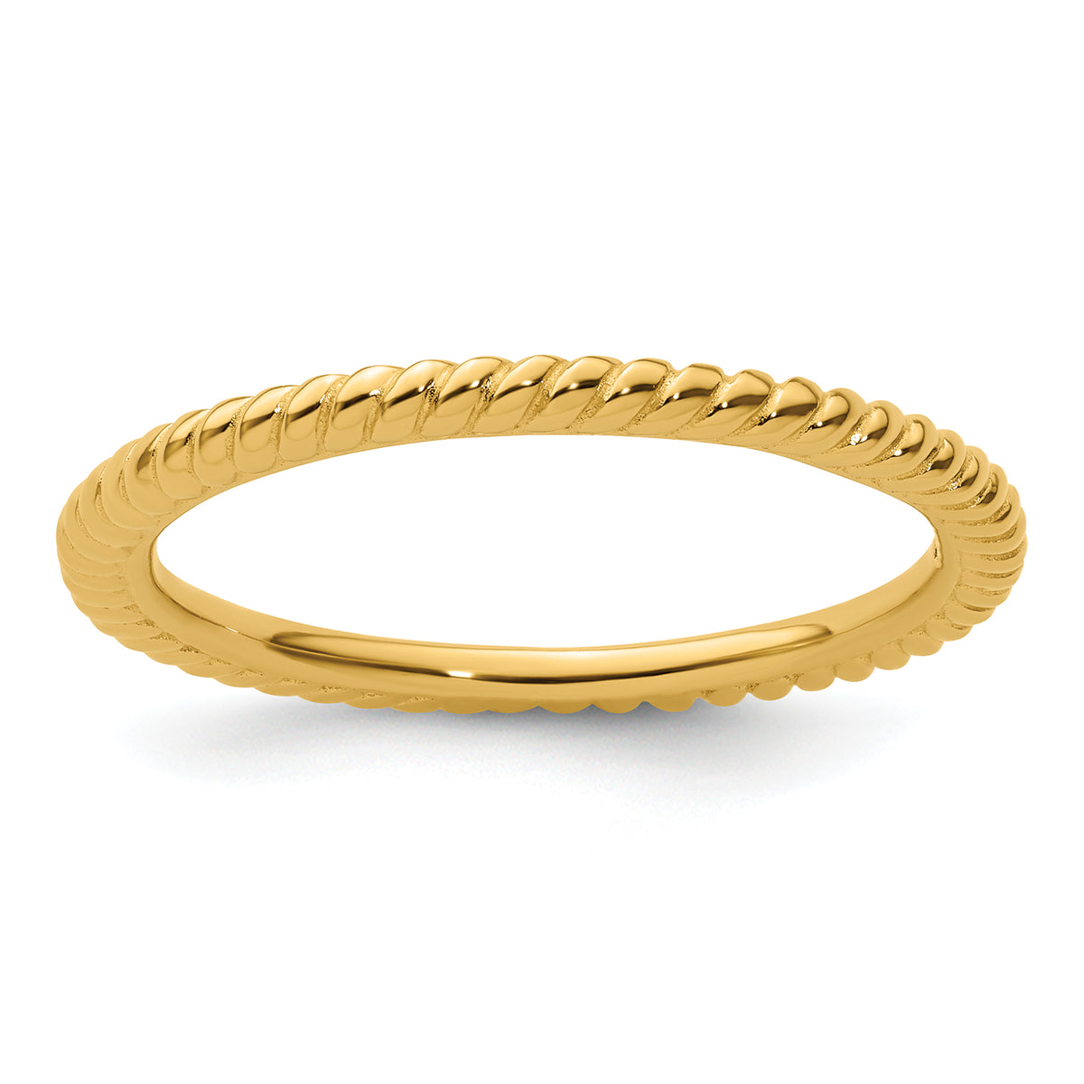 Sterling Silver Stackable Expressions Gold-plated Twisted Ring