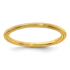 Sterling Silver Stackable Expressions Gold-plated Step-down Ring